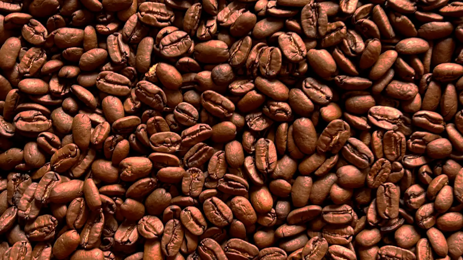 Granos de café tostado vistos de cerca